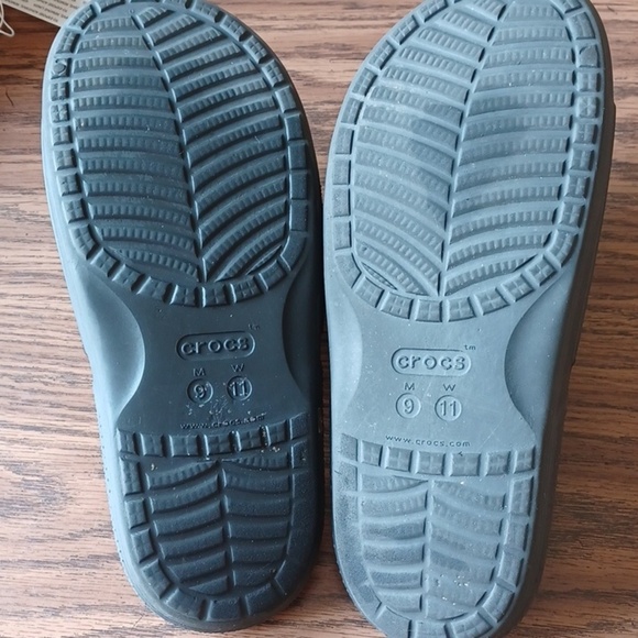 CROCS Black Slide Sandals, Unisex, Mens 9, Womens 11 main image 4